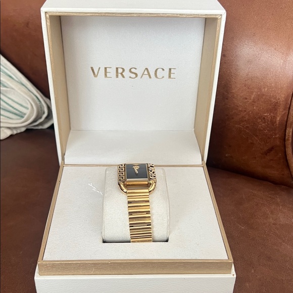 Versace Gold and Black Timepiece